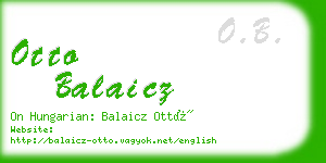 otto balaicz business card